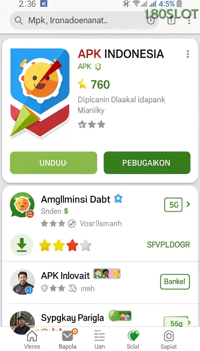 Cuplikan layar PETI4D — aktivitas